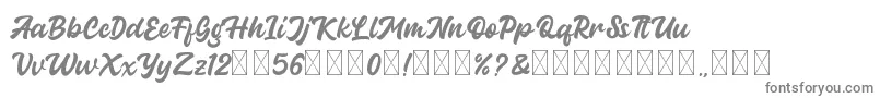 Guthenberg-fontti – harmaat kirjasimet valkoisella taustalla