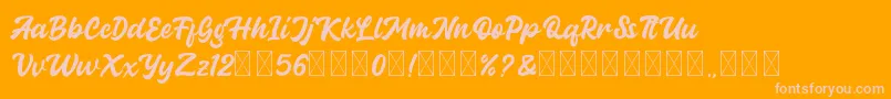 Guthenberg Font – Pink Fonts on Orange Background