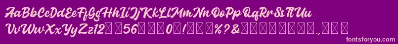 Guthenberg Font – Pink Fonts on Purple Background