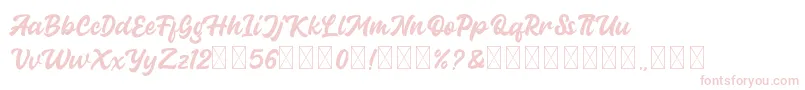 Guthenberg Font – Pink Fonts on White Background