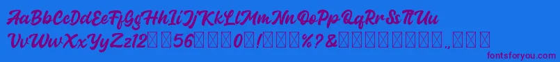 Guthenberg Font – Purple Fonts on Blue Background