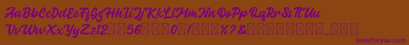 Guthenberg Font – Purple Fonts on Brown Background