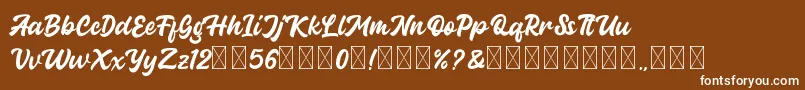 Guthenberg Font – White Fonts on Brown Background