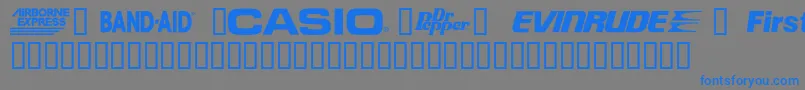 CorpartTMSample Font – Blue Fonts on Gray Background