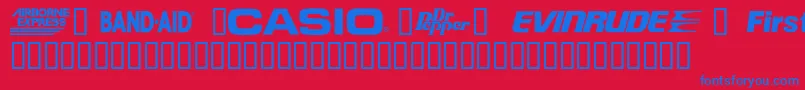 CorpartTMSampleフォントについての詳細 フォントCorpartTMSample – 赤い背景に青い文字