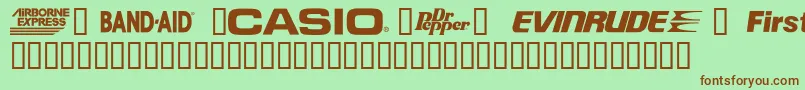 CorpartTMSample Font – Brown Fonts on Green Background