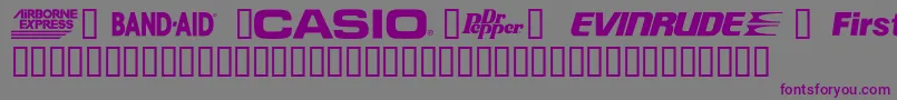 CorpartTMSample Font – Purple Fonts on Gray Background