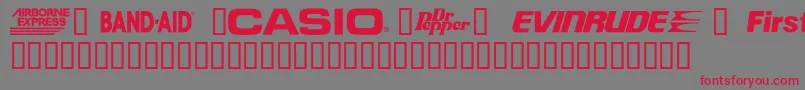 CorpartTMSample Font – Red Fonts on Gray Background