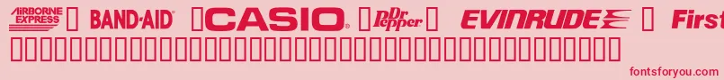 CorpartTMSample Font – Red Fonts on Pink Background