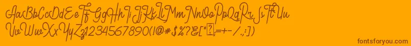 Подробнее о шрифте Guthers Textured DEMO Шрифт Guthers Textured DEMO – коричневые шрифты на оранжевом фоне