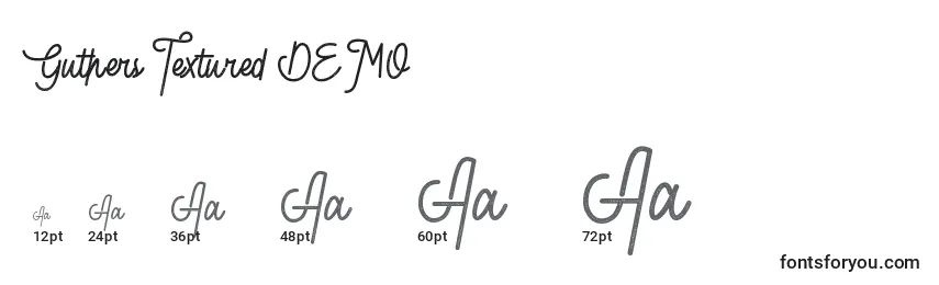 Guthers Textured DEMO Font Sizes