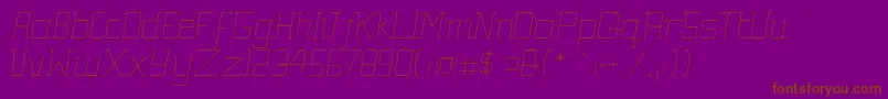 Fonte Gutsy Italic – fontes marrons em um fundo roxo