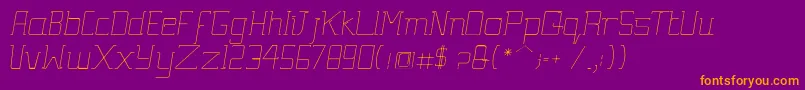 Gutsy Italic Font – Orange Fonts on Purple Background