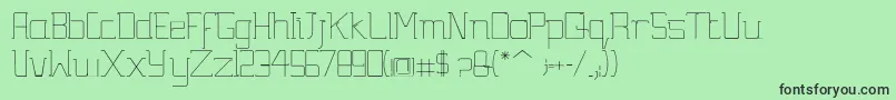 Gutsy-fontti – mustat fontit vihreällä taustalla