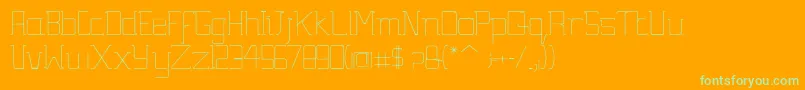 Weitere Informationen zur Gutsy-Schriftart Gutsy-Schriftart – Grüne Schriften auf orangefarbenem Hintergrund