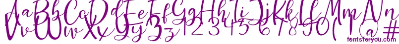 Guttenly Font – Purple Fonts on White Background