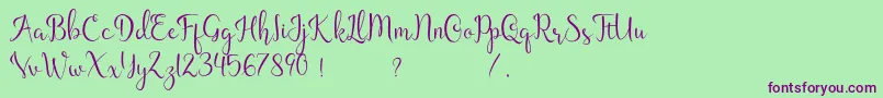 Guttentag Font – Purple Fonts on Green Background