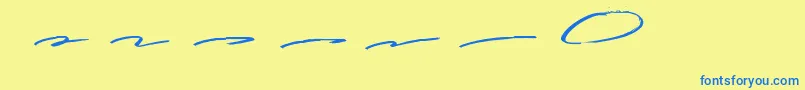 Guttenwell Swash-Schriftart – Blaue Schriften auf gelbem Hintergrund