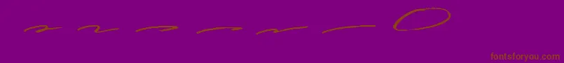 Guttenwell Swash-Schriftart – Braune Schriften auf violettem Hintergrund