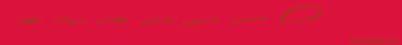 Guttenwell Swash Font – Brown Fonts on Red Background