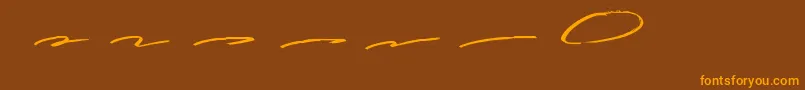 Guttenwell Swash-Schriftart – Orangefarbene Schriften auf braunem Hintergrund