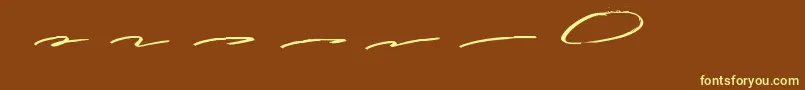 フォントGuttenwell Swash – 黄色のフォント、茶色の背景