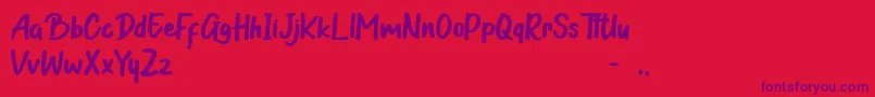 Guttenwell Font – Purple Fonts on Red Background