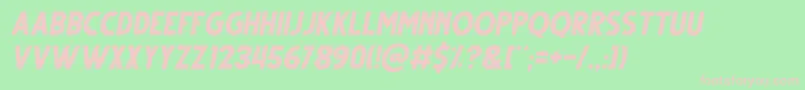 Gutter Italic Font – Pink Fonts on Green Background