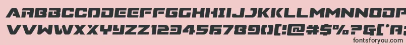 Supercommandosemital Font – Black Fonts on Pink Background