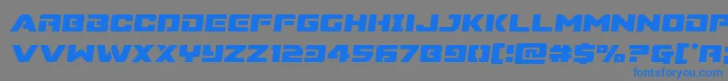 Supercommandosemital Font – Blue Fonts on Gray Background