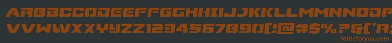 Supercommandosemital Font – Brown Fonts on Black Background