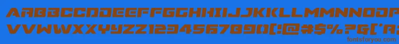 Weitere Informationen zur Supercommandosemital-Schriftart Supercommandosemital-Schriftart – Braune Schriften auf blauem Hintergrund