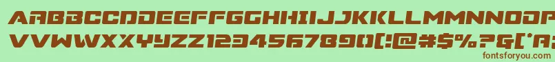 Supercommandosemital Font – Brown Fonts on Green Background