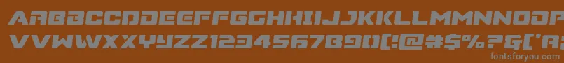 Supercommandosemital-Schriftart – Graue Schriften auf braunem Hintergrund