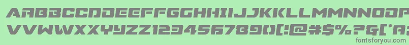 Supercommandosemital Font – Gray Fonts on Green Background
