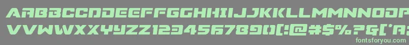 Supercommandosemital Font – Green Fonts on Gray Background