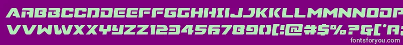 Supercommandosemital Font – Green Fonts on Purple Background