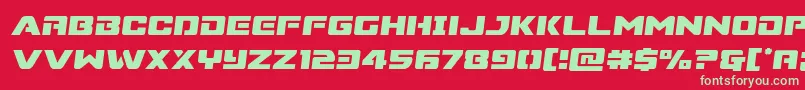 Supercommandosemital Font – Green Fonts on Red Background