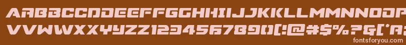 Supercommandosemital Font – Pink Fonts on Brown Background