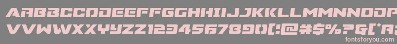 Шрифт Supercommandosemital – розовые шрифты на сером фоне