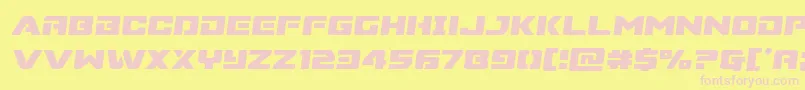 Supercommandosemital Font – Pink Fonts on Yellow Background