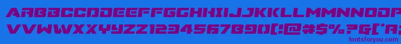 Supercommandosemital Font – Purple Fonts on Blue Background