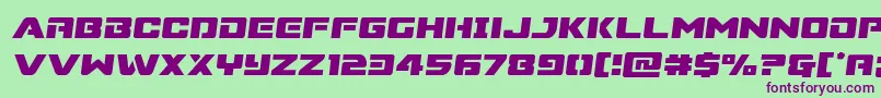 Supercommandosemital Font – Purple Fonts on Green Background