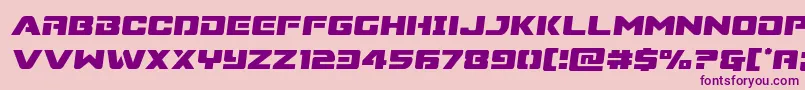 Supercommandosemital Font – Purple Fonts on Pink Background