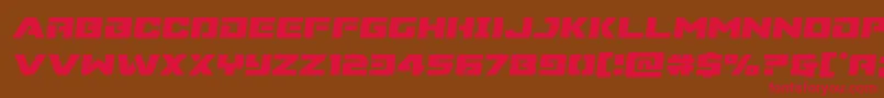 Supercommandosemital Font – Red Fonts on Brown Background