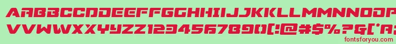 Supercommandosemital Font – Red Fonts on Green Background