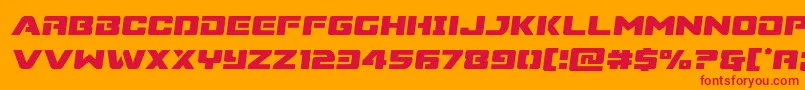Supercommandosemital Font – Red Fonts on Orange Background