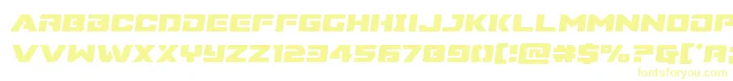 Supercommandosemital Font – Yellow Fonts on White Background