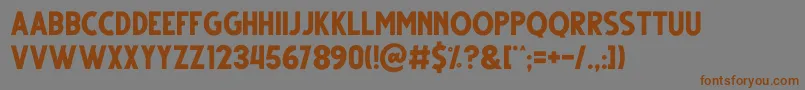 Подробнее о шрифте Gutter Regular Шрифт Gutter Regular – коричневые шрифты на сером фоне