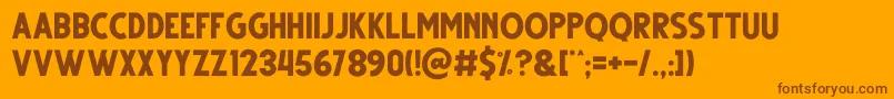 Gutter Regular Font – Brown Fonts on Orange Background
